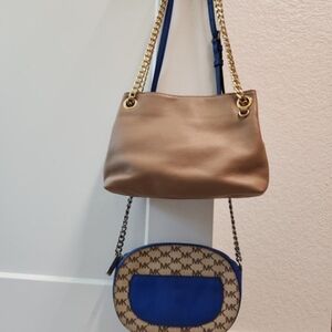 Michael Kors Brown and Blue Shoulder Bag Duo